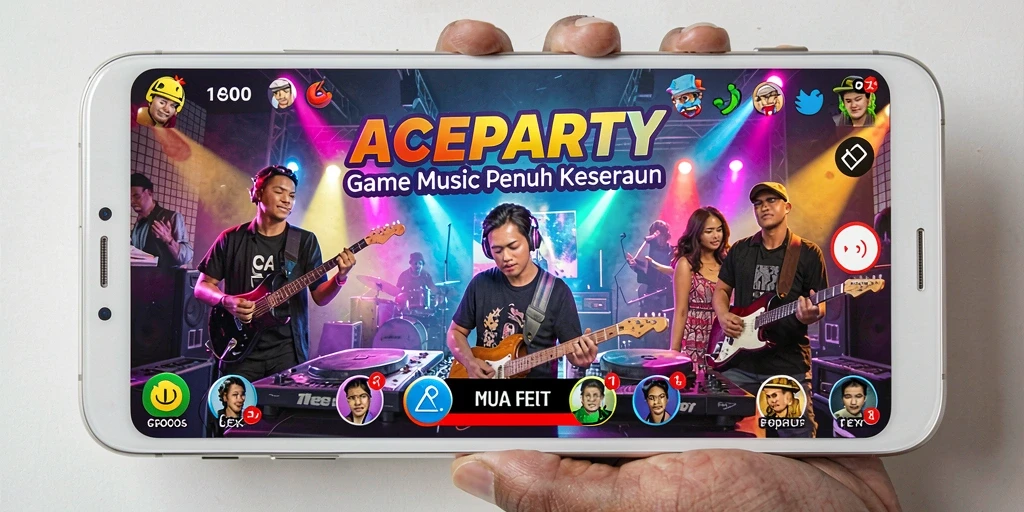 Tampilan dinamis ACEPARTY saat memainkan lagu-lagu kesukaan.