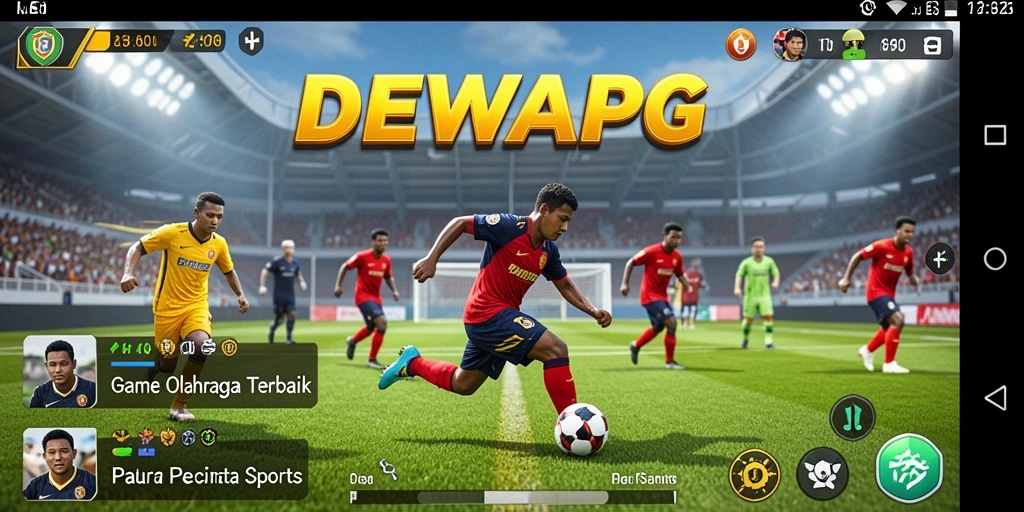 Screenshot DEWAPG menampilkan aksi seru dalam pertandingan olahraga.