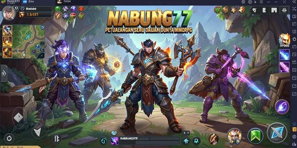 Tampilan gameplay seru di dunia NABUNG77 yang penuh petualangan.