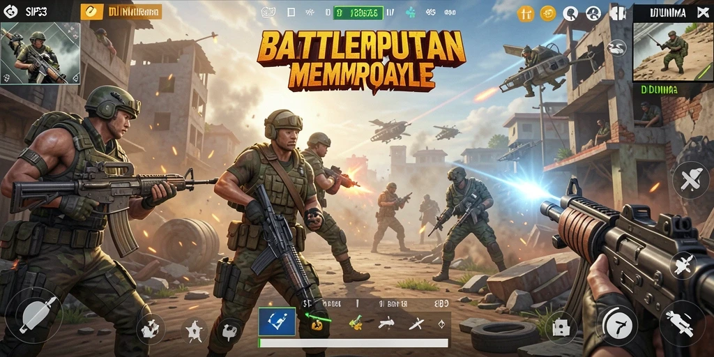 Tampak seru di tengah pertempuran Battle Royale.